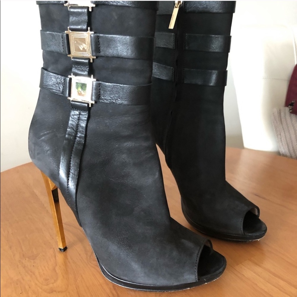 Hervé Leger open toe bootie